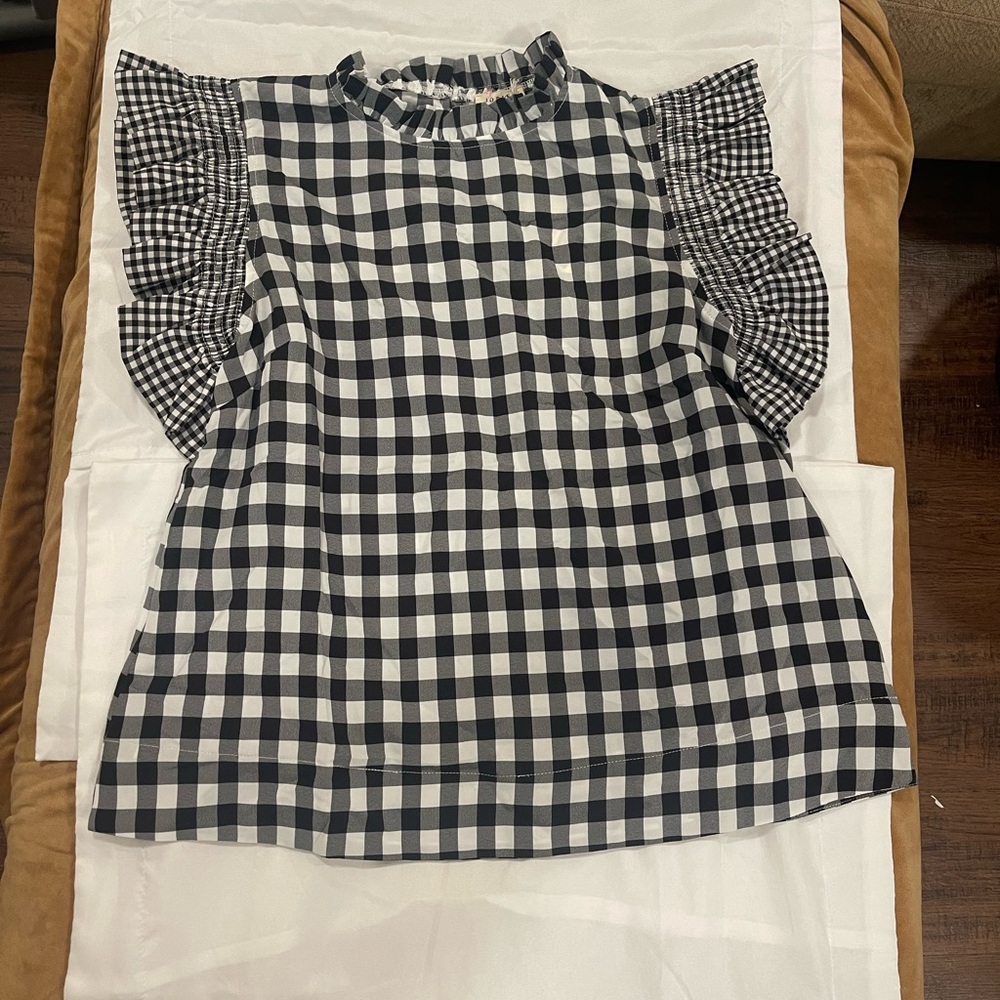 NWT JODIFL Monochrome Checkered Top